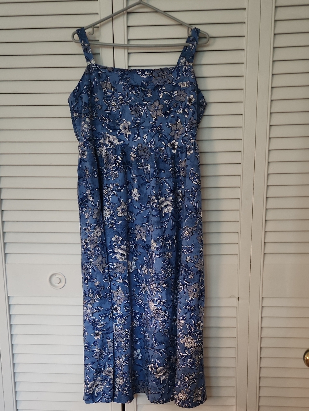 Dalia Blue Floral Maxi Dress with Adjustable Straps